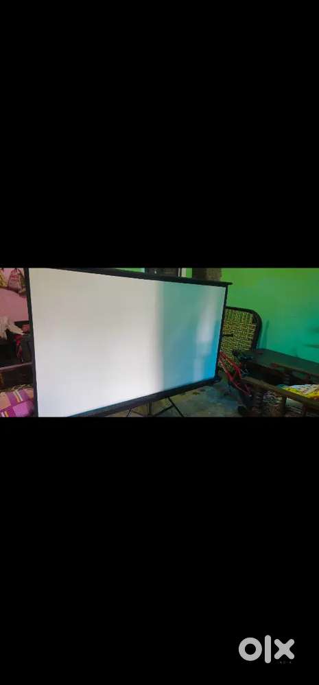 Casio Green Slim Projector With Large Tripod And Screen with mount