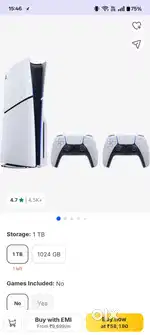 Ps5 slim with 2 controllers