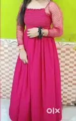 Women maxi pink midi / calf length Dress