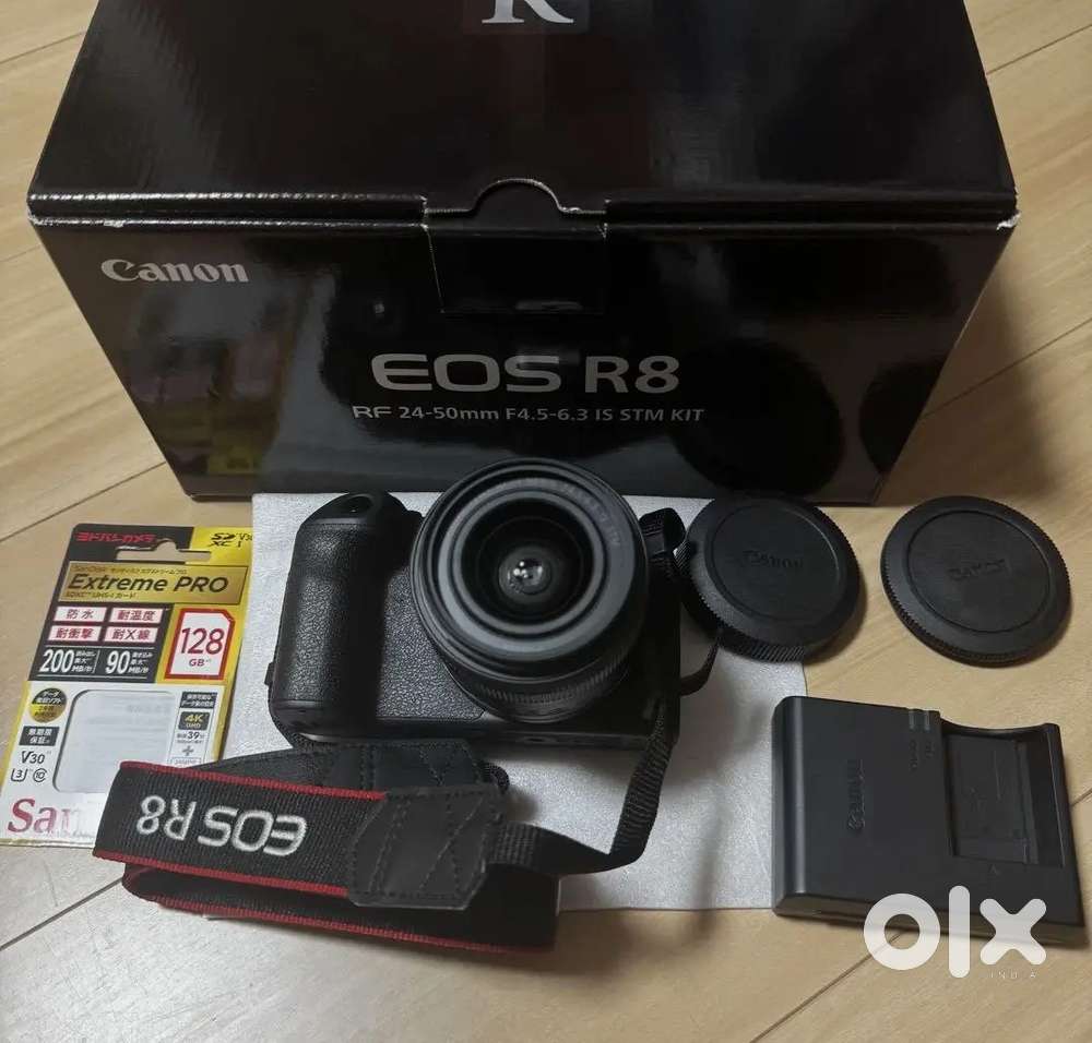 Canon R8 Camera 24.2mp w 3000 Shutter 24-50mm F4 IS STM Lens