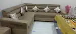 4+4 configuration corner sofa.
