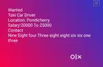 Wanted 
Taxi Car Driver