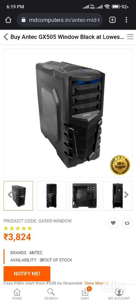 i5 7th desktop gigabyte motherboard gaming ram nvme 500g black cabinet