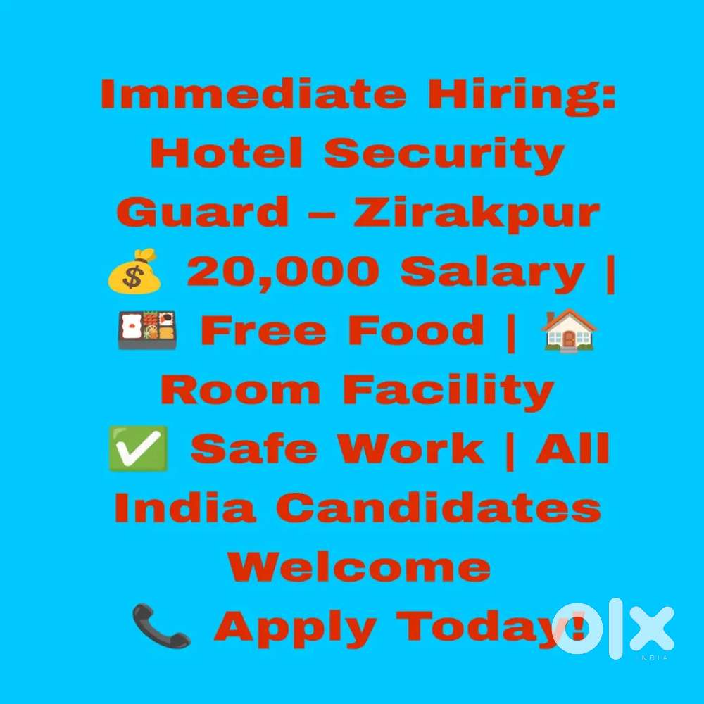 Hotel Security Guard,  Food, Room Adjusted