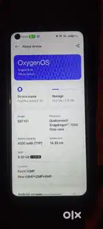 OnePlus Nord CE ram 8gb+4gb extra storage 128 gb