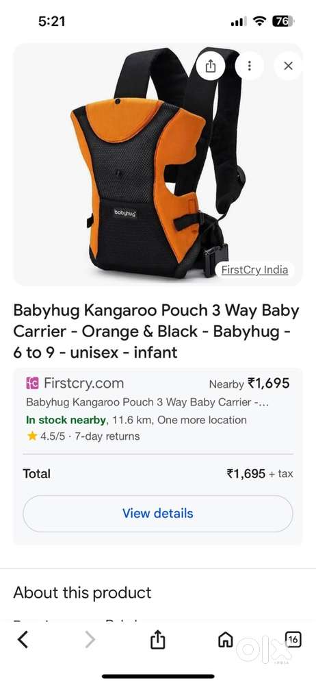Boxpack Branded Baby Carrier for sale.