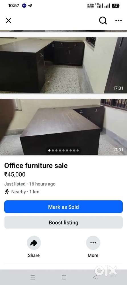 Very good condition office furniture sale