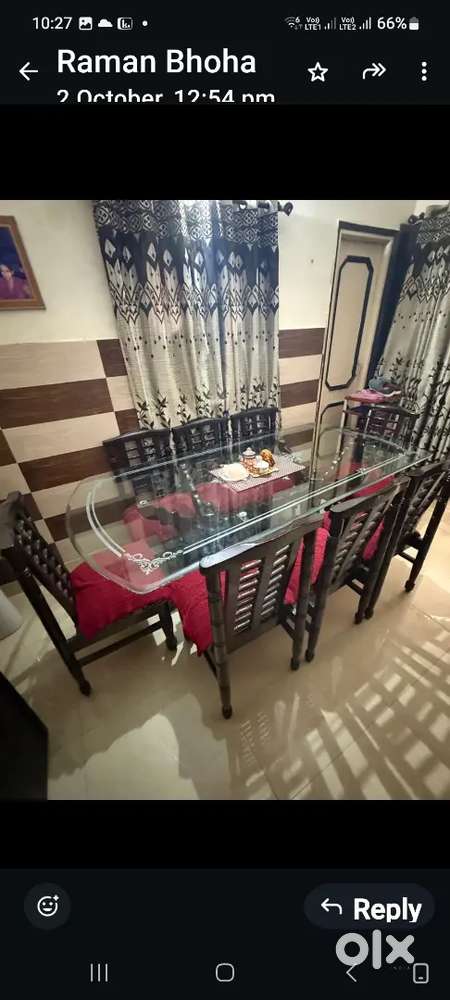 Eight seater dinning table