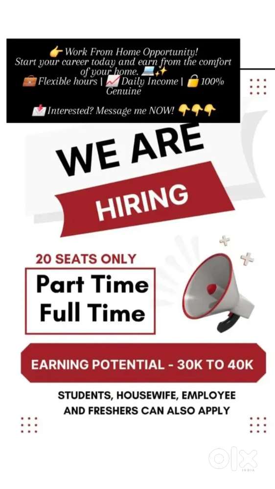 WORK FROM HOME FOR STUDENTS, HOUSEWIFE & JOB PERSONS