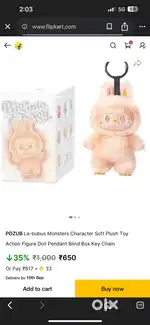 Labubu doll keychain