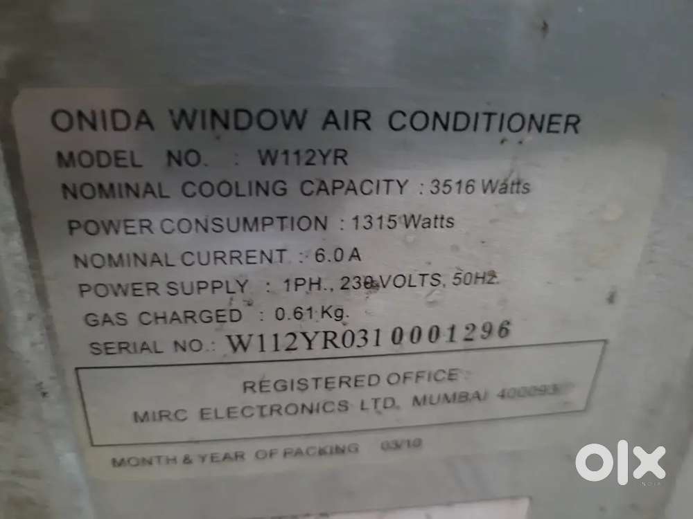 Window AC 1.1 ton for sale