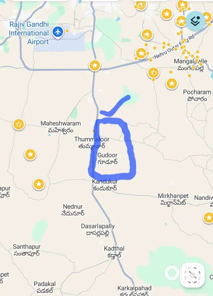 TELANGANA FUTURE CITY ON SRISAILAM HIGHway 30 Acres land for sale