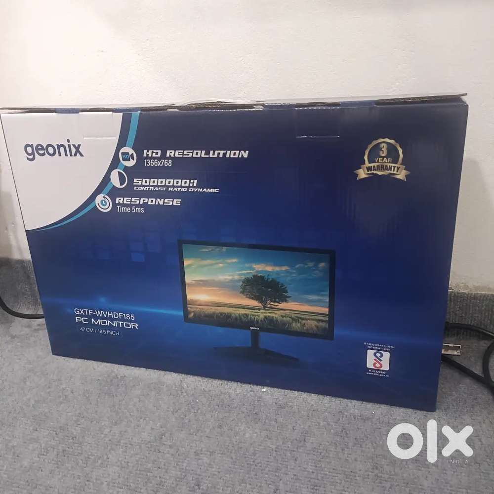 18.5 LED Monitor HDMI VGA 3 years warranty Fresh Full Box