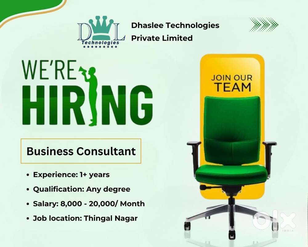 Urgent Opening’s For Business Consultant