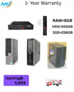 Full Set  Desktop Computer sales & Service  CPU - i7 Process  Ram - 8g