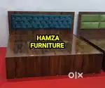 HAMZA FURNITURE NEW DESIGNER STYLISH LOOK PARTICAL WOOD BED 6BY6