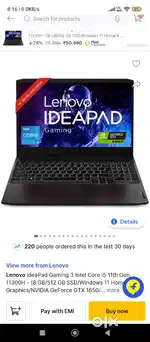 Lenovo ideapad gaming 3 for sale