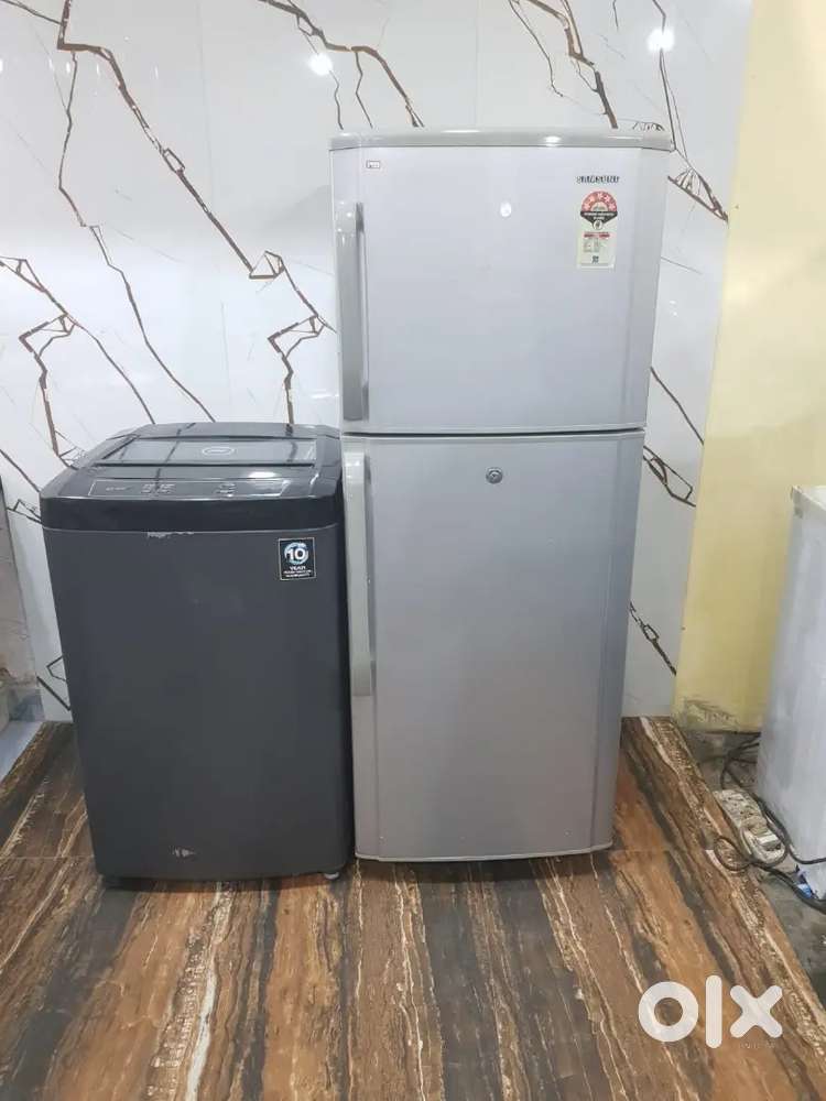 Samsung double door refrigerator & godrej eon washing machine*/*