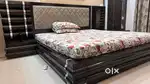 Double bed king size with back cusion and storage box