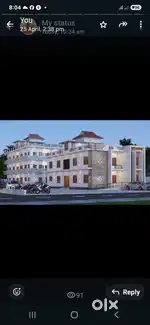 Nedumbassery athani 1250 sft 2 bhk apartment 49 lk