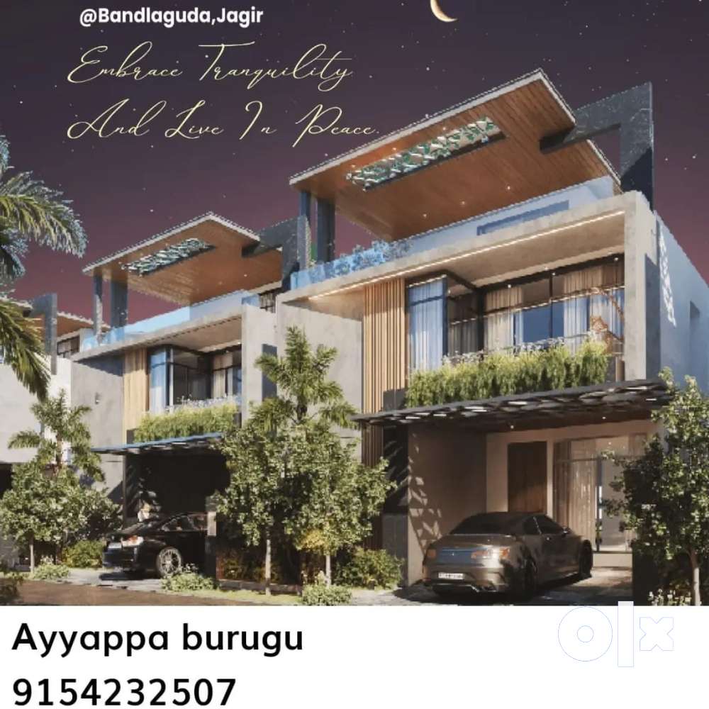 4bhk TRIPLEX villa for sale at bandlaguda,hmda rera approved loan avai