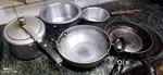 Utensil cooker 3lit,kadai ,bhagona,frying pan ,tawa ,tea pan