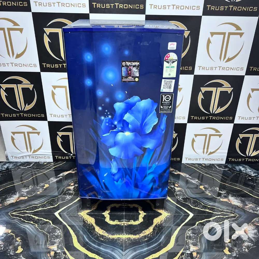 Goorej Edge bule colour flower Design SINGLE DOOR REFRIGERATOR