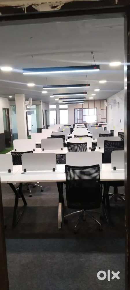 4 Cabin's with 100 Workstation's fully furnished office space