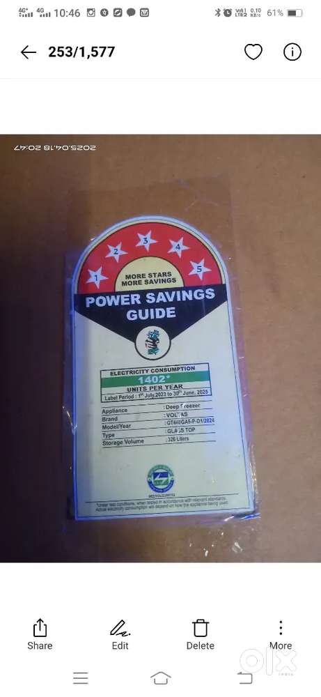 Tata Voltas Deep Fridge Glass Top