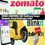 FREE JOINING 100 Delivery boys Zomato Food Delivery jobs