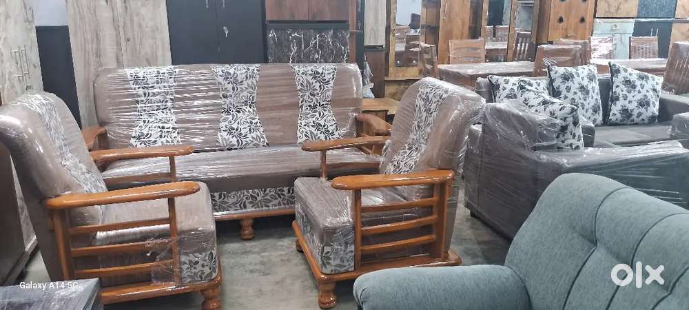 3+1+1 sofa set solid wooden best price