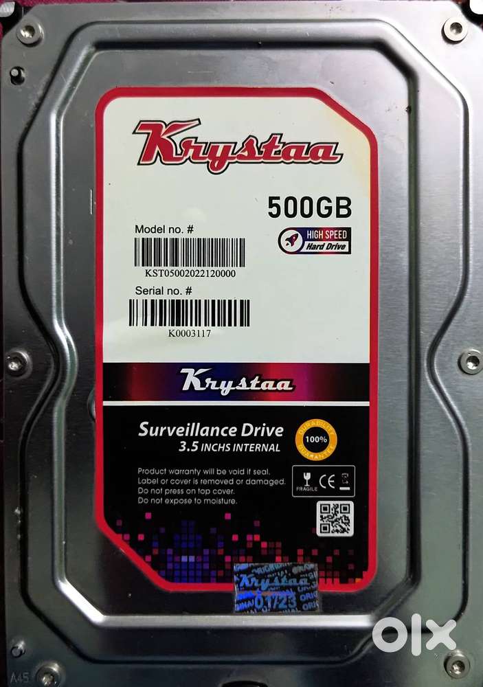 Krystaa 500GB high speed hdd