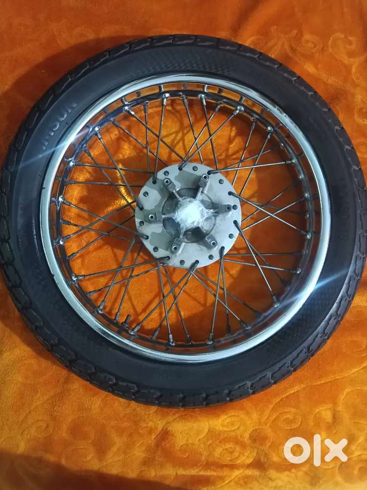Royal Enfield Thundrbrd 500 2016 rims with premium tyres with bearings