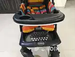 Babyhug Stroller with reversible handle & Canopy- Black & Grey