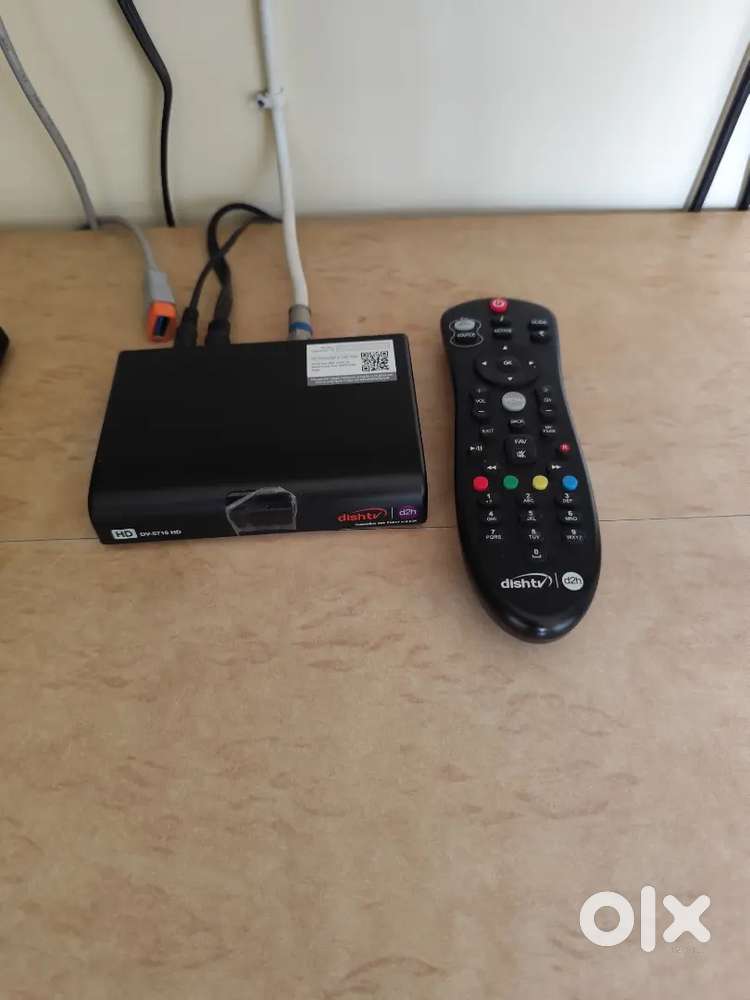 Dish TV HD connection with remote.