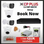 CCTV CAMERA CP PLUS/HIKVISION 2.4 mp hd day vision complete setup 4ch.