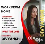 Handwriting work from home   for freshers students retired person can