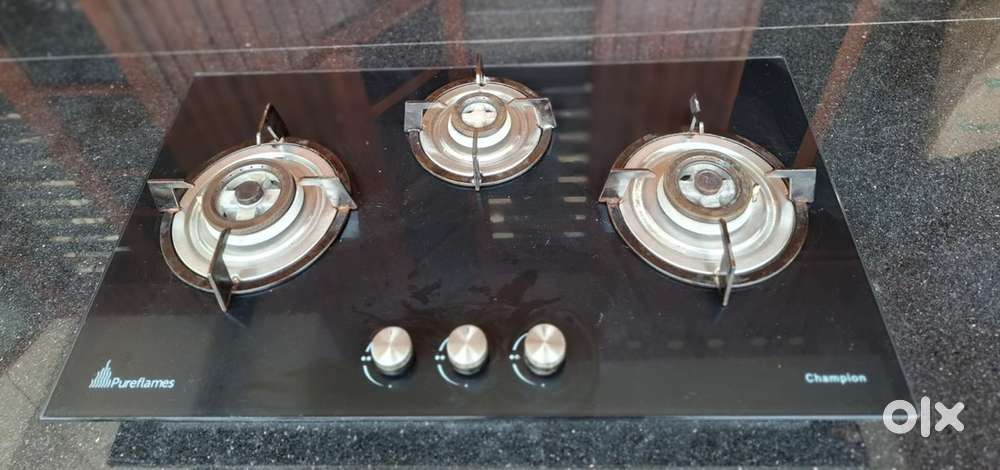 Pureflames 3 burner glass top auto ignition