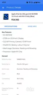 I pad air 5th gen 2022