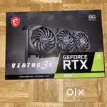2and hand MSI GeForce RTX 3060 VENTUS 3X OC 12GB GDDR6 Graphics Card.