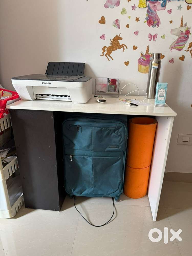 Computer table and book shelf or toy shelf