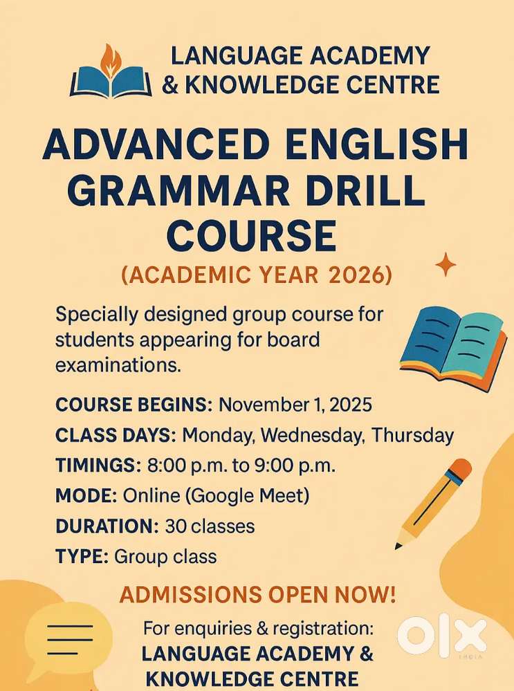 Board exam based English Grammar classes