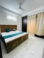 1 bhk fully furnished double bed fridge
