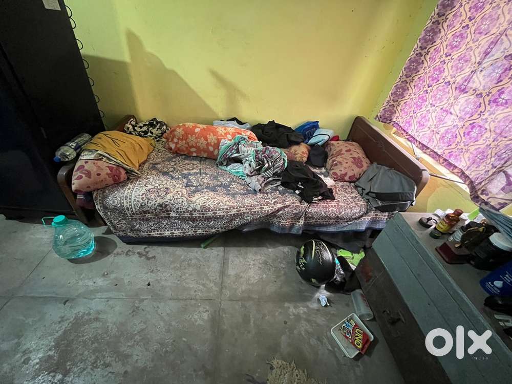 Single bed, cooler, cloth hanging rack