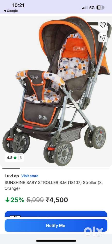 SUNSHINE BABY STROLLER S.M (18107) Stroller (3, Orange)