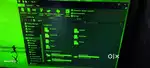 Desktop with monitor keyboard and mouse