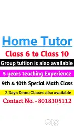 I am a home Tutor