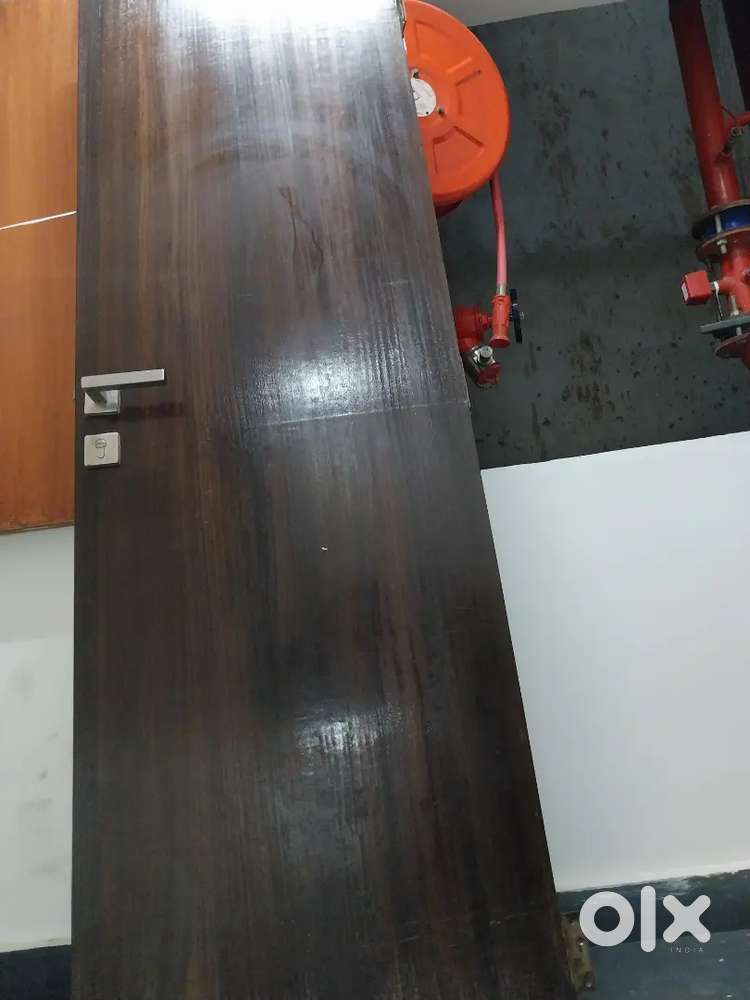 Wooden Door with Modern Silver Handle - 3 Years Old