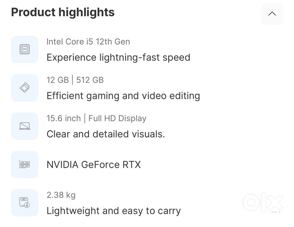 Very less used and neatly maintained gaming laptopfor sale