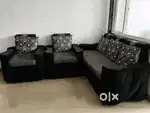 Sofa set & chair with storage in good condition